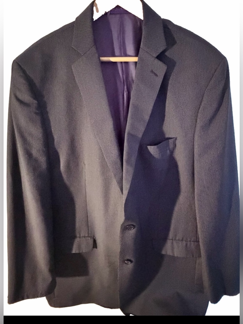 tallia mens wool blazer‎ Black striped 50L Big And Tall